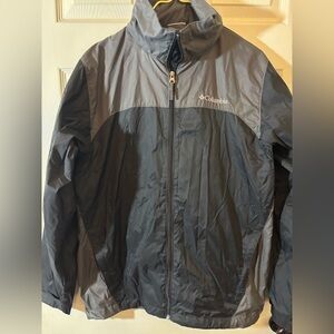 Columbia Men's Black and Gray Windbreaker
